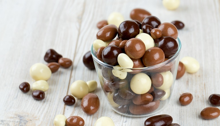 A bowl of chocolate treats made by REB.