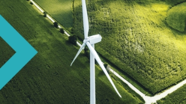 Wind turbine in a farmer's field