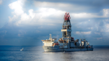 Drillship Deepwater Asgard in ocean