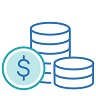 Graphic of dollar sign and coins representing proceeds raised from EDC green bonds