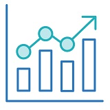 Picture of a bar chart and line graph representing ESG metrics at EDC.